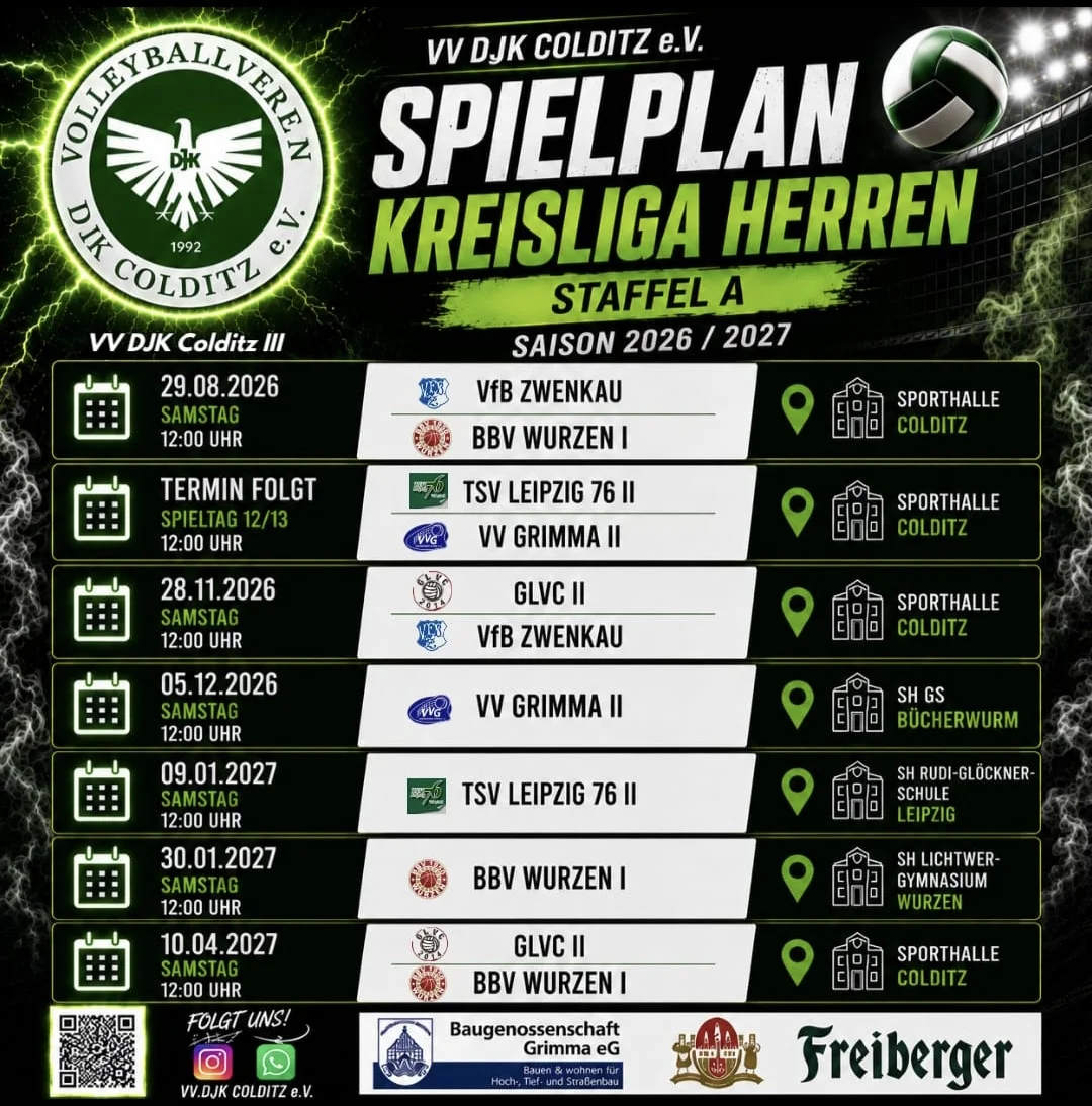 SPIELPLAN 2026/27 IST DA! 🏐