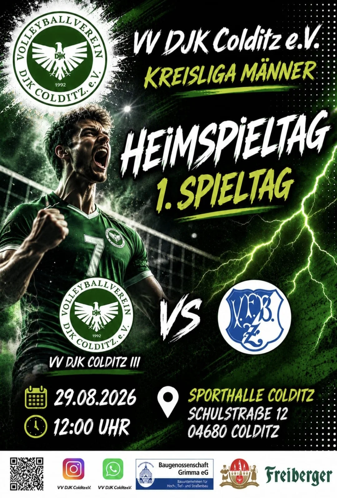 🏐 HEIMSPIELTAG! 💚🤍 Unsere 3. Mannschaft startet in den 1. Spieltag der Kreisliga! 🔥